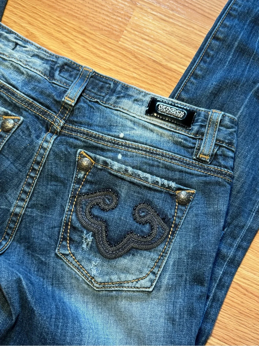 Low Rise Skinny Dark Blue Jeans